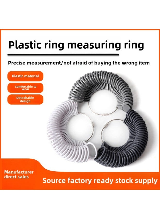Ring Measuring Tool Measuring Finger Circumference Diy Finger Ring Number Hong Kong Degree Ring Plastic Artifact Test Port Code Test Size-Model:Plastic Hong Kong Circle [powder] - Image 3