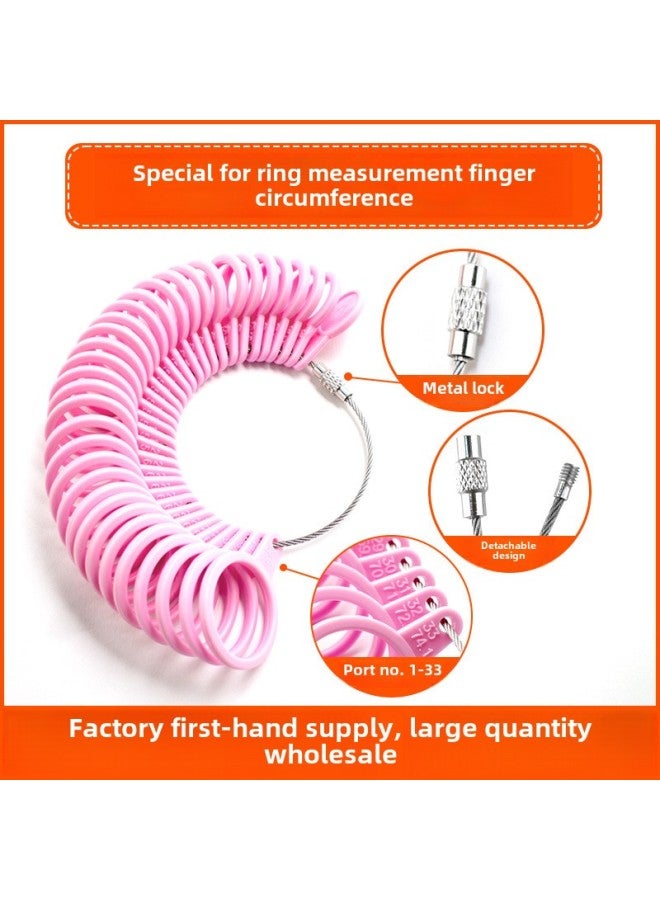 Ring Measuring Tool Measuring Finger Circumference Diy Finger Ring Number Hong Kong Degree Ring Plastic Artifact Test Port Code Test Size-Model:Plastic Hong Kong Circle [powder] - Image 4