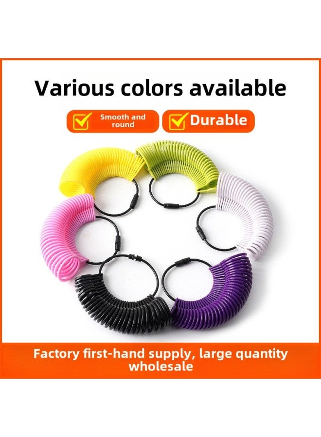 Ring Measuring Tool Measuring Finger Circumference Diy Finger Ring Number Hong Kong Degree Ring Plastic Artifact Test Port Code Test Size-Model:Plastic Hong Kong Circle [powder] - Image 2