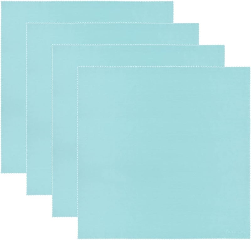 Wisdompro Extra Large 4-Pack Microfiber Cleaning Cloth For Laptop, LCD TV, Computer Screen, Monitor, Tablet, Camera Lens, Glass, Lenses, Phone, iPhone, iPad, other Delicate Surface - Mint (16x16 Inch) - Image 1