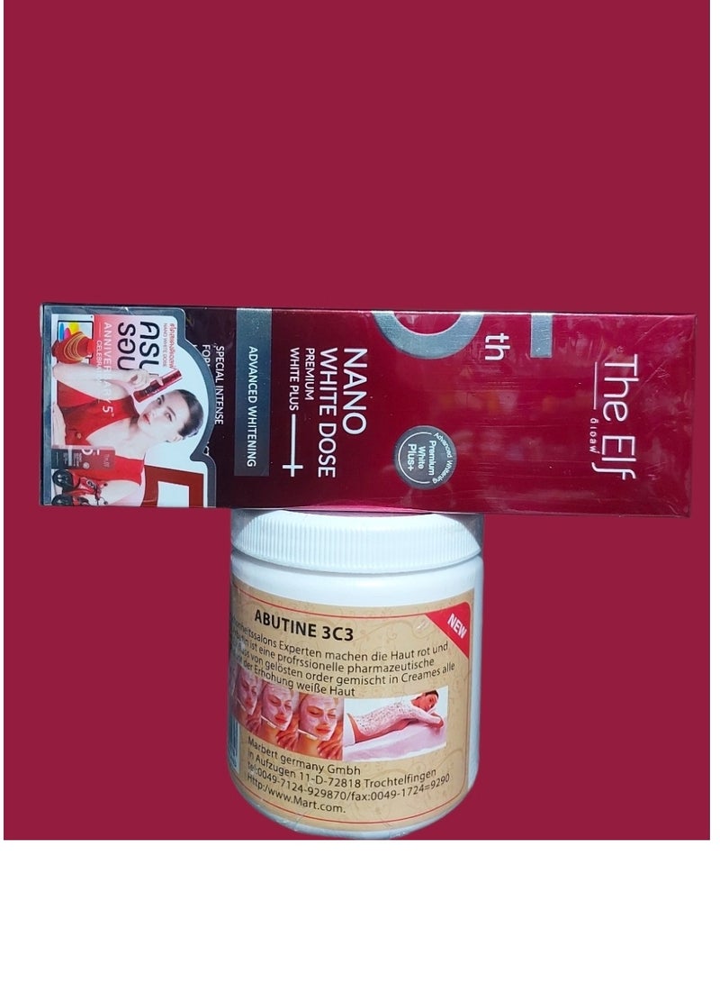The Elf Nano White Dose Premium White Plus Serum 60ml & Abutine 3c3 Whitening Cream 250g - Image 3