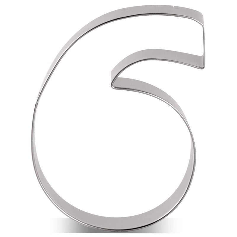 LILIAO LILIAO Number 6 Cookie Fondant Biscuit Cutter for Birthday/Anniversary/Special Day - 2.7 x 3.6 inches - Stainless Steel - Image 5