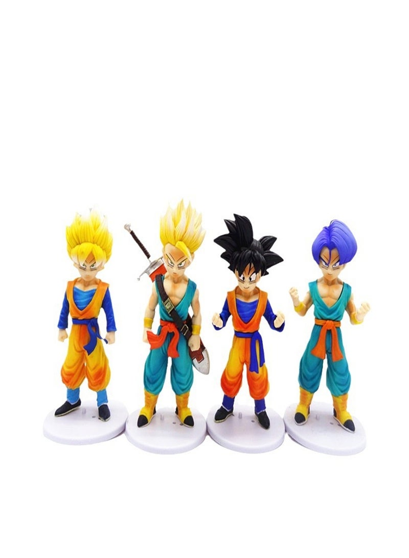 4-Piece Set Of Anime Characters Wukong Series Figures Model Ornaments Suitable For Collection And Gift ,Bag Pack - Image 1