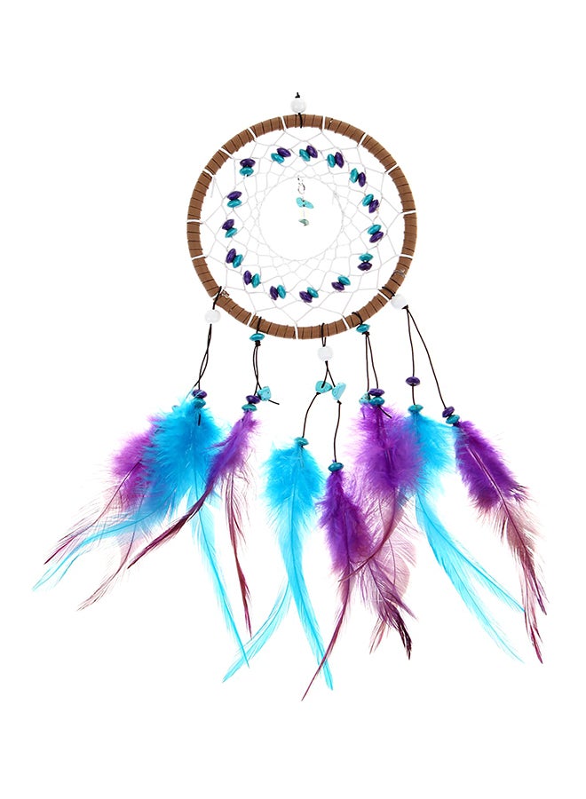 Feather Dream Catcher Blue/Purple/Brown 