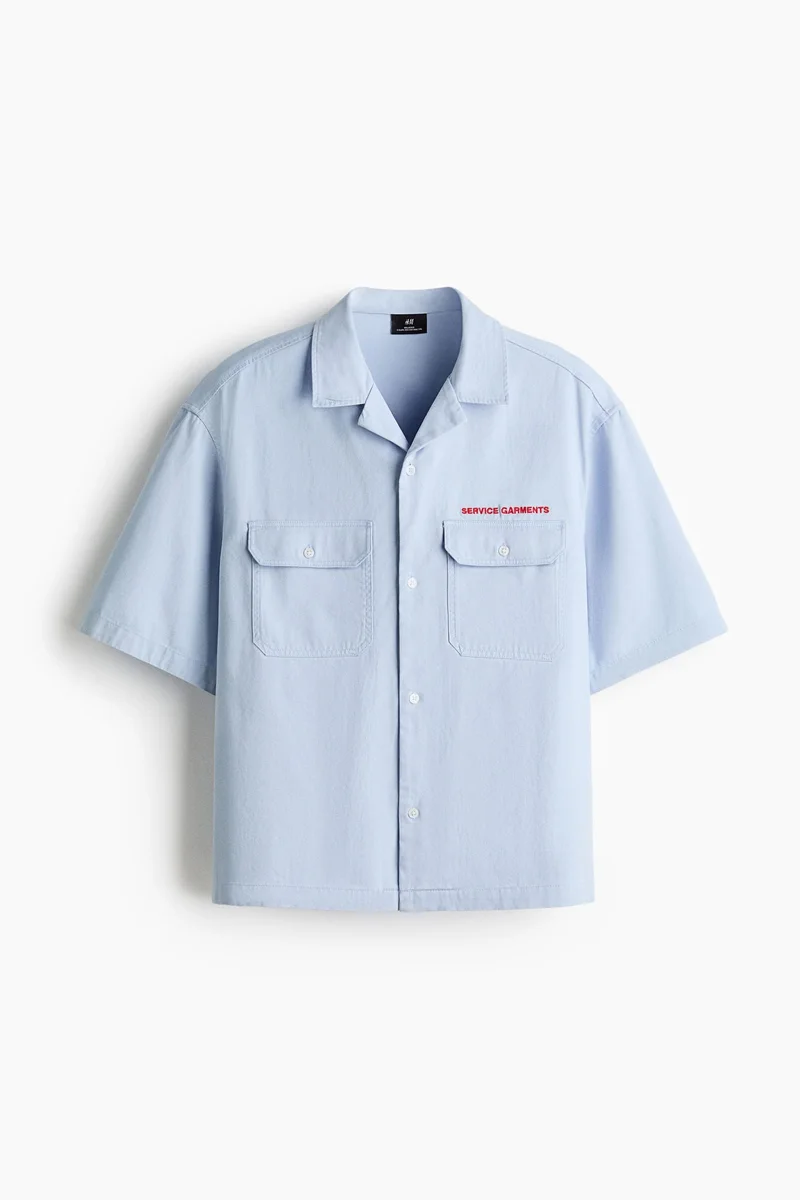 H&M Relaxed Fit short-sleeved utility shirt