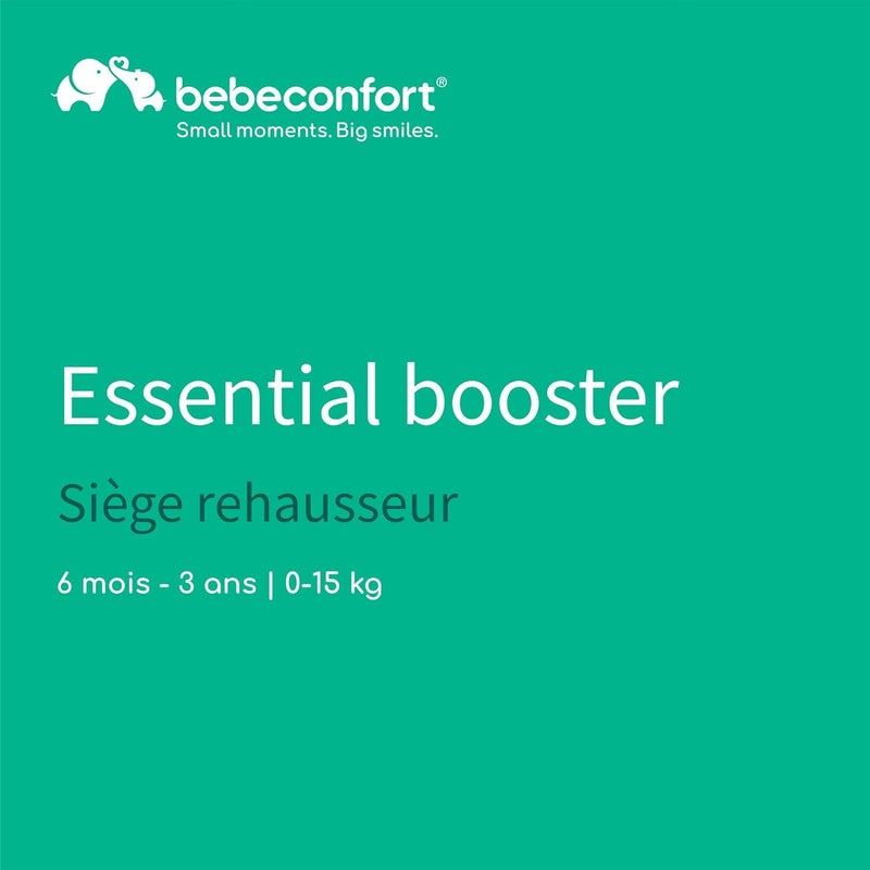 BEBE CONFORT Essential Booster, Booster Seat, from 6 Months to 3 Years, Up to 15kg, Warm Grey - Image 2