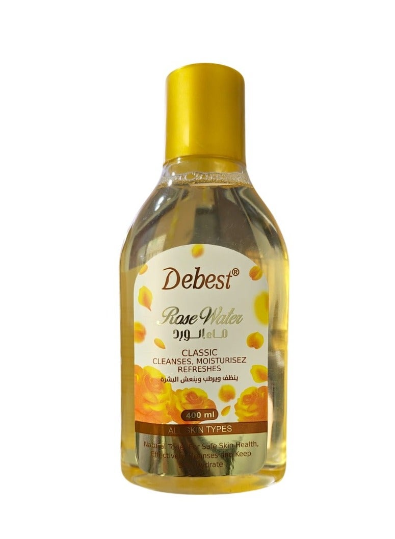 Debest  Rose Water Classic All Skin Types 400ml - Image 2