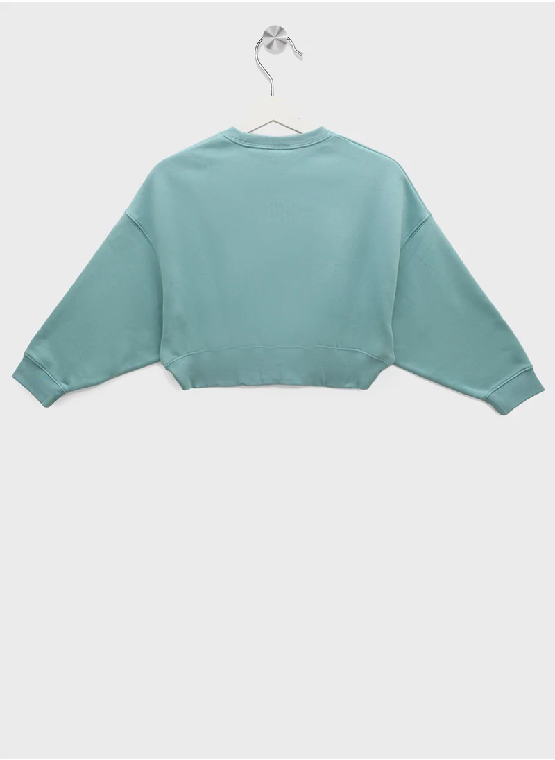 نايكي Youth Nsw Trend Fleece Cropped Sweatshirt