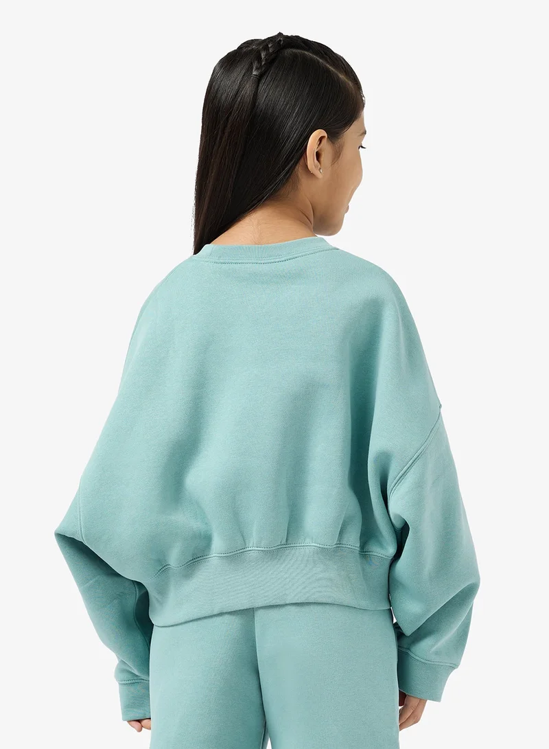 نايكي بلوزة صوف قصيرة عصرية للشباب