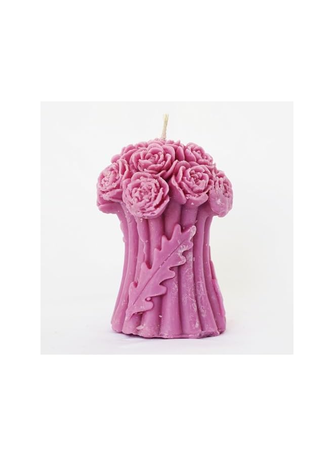 Green Tiger Rose Bouquet Soy Handcrafted Decorative Candles with Unique Artistic Designs, Perfect for Home Décor, Relaxation, and Gifts (pink) - Image 4