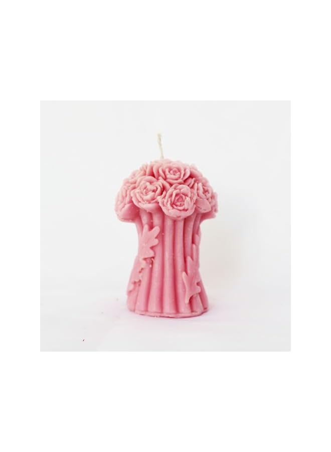 Green Tiger Rose Bouquet Soy Handcrafted Decorative Candles with Unique Artistic Designs, Perfect for Home Décor, Relaxation, and Gifts (pink) - Image 2