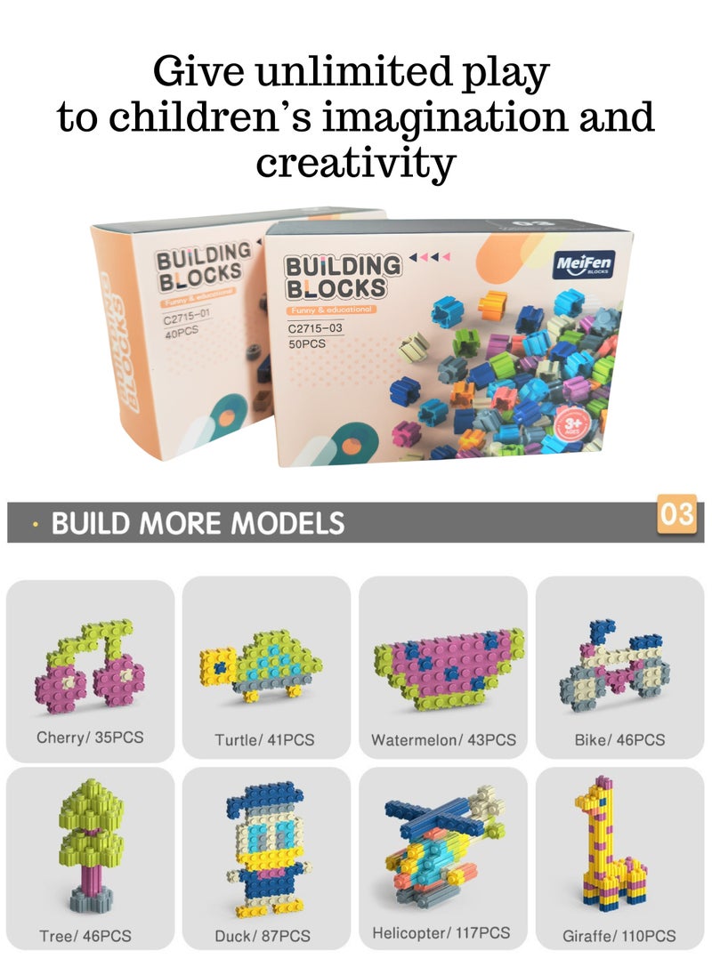 STEM Educational Building Blocks for Kids -  Safe & Colorful Construction Toy, Perfect Gift for Ages 3+ (Travel-Friendly)  - Image 3