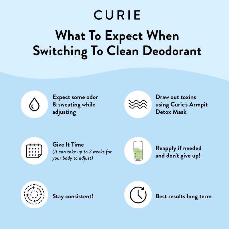 Curie Aluminum Free Deodorant - White Tea 2oz Stick - Natural Deodorant, Paraben Free, Cruelty Free, Non-Toxic - Image 5