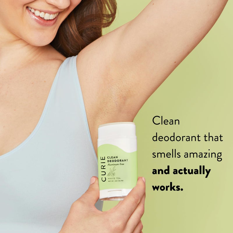 Curie Aluminum Free Deodorant - White Tea 2oz Stick - Natural Deodorant, Paraben Free, Cruelty Free, Non-Toxic - Image 3