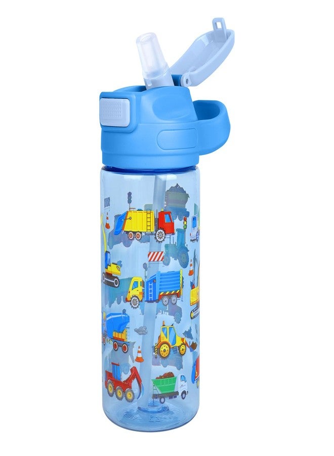Decalsweet Kids Water Bottle With Straw 16.2oz Tritan Plastic Water Cup for Boy Girls - Image 1