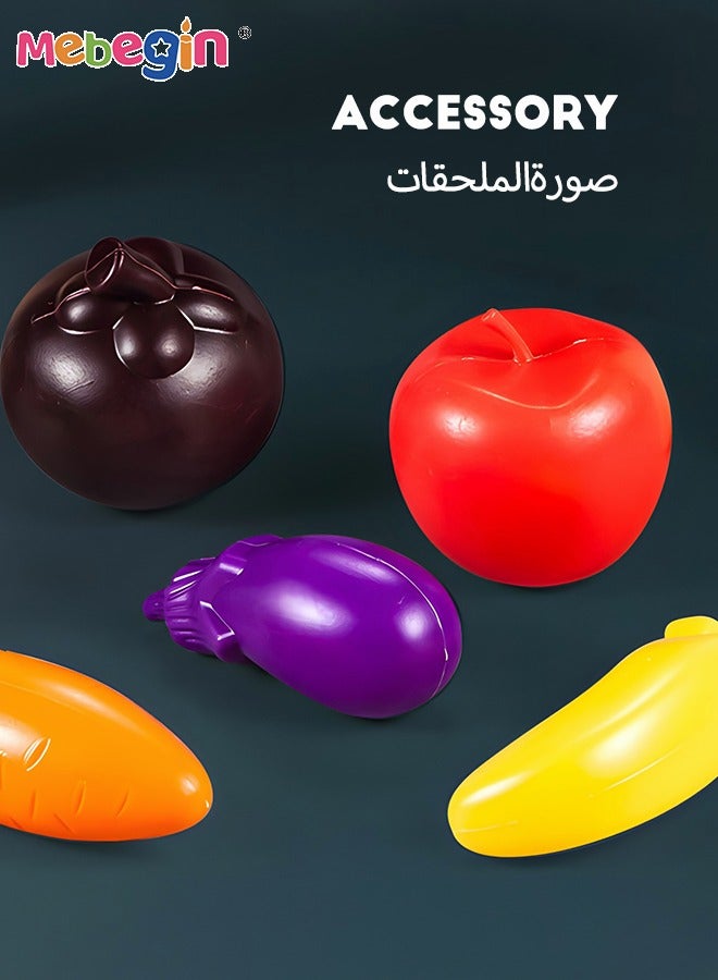 ميبيجين 49 قطعة من الأطفال يلعبون شواية الطعام مع إضاءة صوت ضبابية تخيلية للمطبخ مجموعة ألعاب تخييم للشواء مجموعة ألعاب تخييم ألعاب خارجية لأعياد الميلاد للأطفال الصغار والأولاد والبنات لعبة أطفال - Image 3