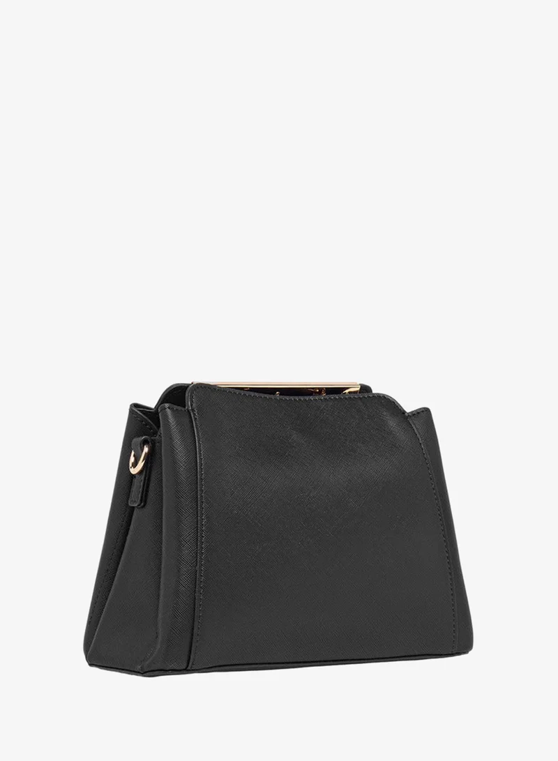 Flora Bella By Shoexpress Solid Crossbody Bag with Detachable Strap