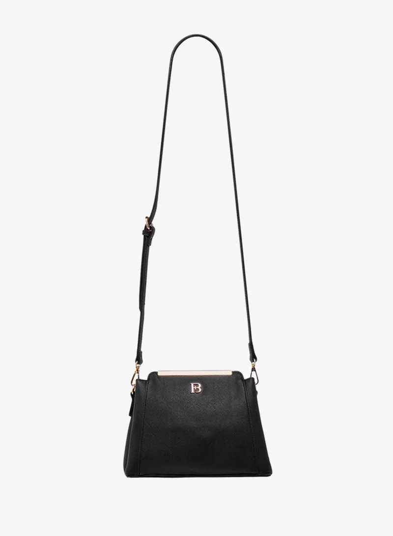 Flora Bella By Shoexpress Solid Crossbody Bag with Detachable Strap