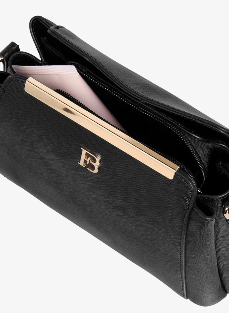 Flora Bella By Shoexpress Solid Crossbody Bag with Detachable Strap