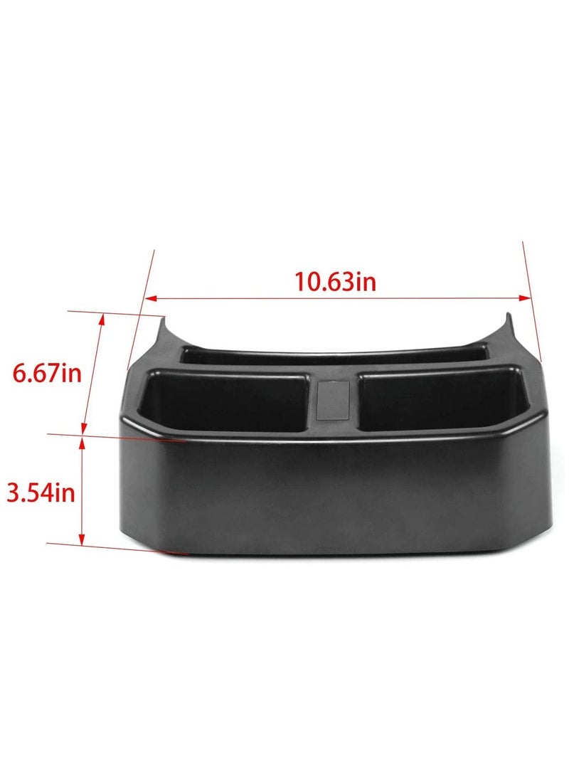 SYOSI Rear Cup Holder Floor Console Mounted Drink Holder Rear Seat Storage Organizer Interior Accessories Compatible with Jeep Wrangler 2018-2023 JL Unlimited  - Image 5