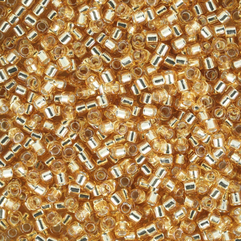 Miyuki Delica Seed Beads â€“ Size 11/0 (1.6 mm), DB0042, Silver-Lined Gold, 7.2 g, Approx. 1440 Beads, Made in Japan - Image 2