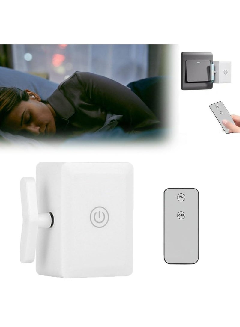 Wireless intelligent light switch, automatic remote control light switch, white, button actuator, manual automatic operation mode  - Image 1