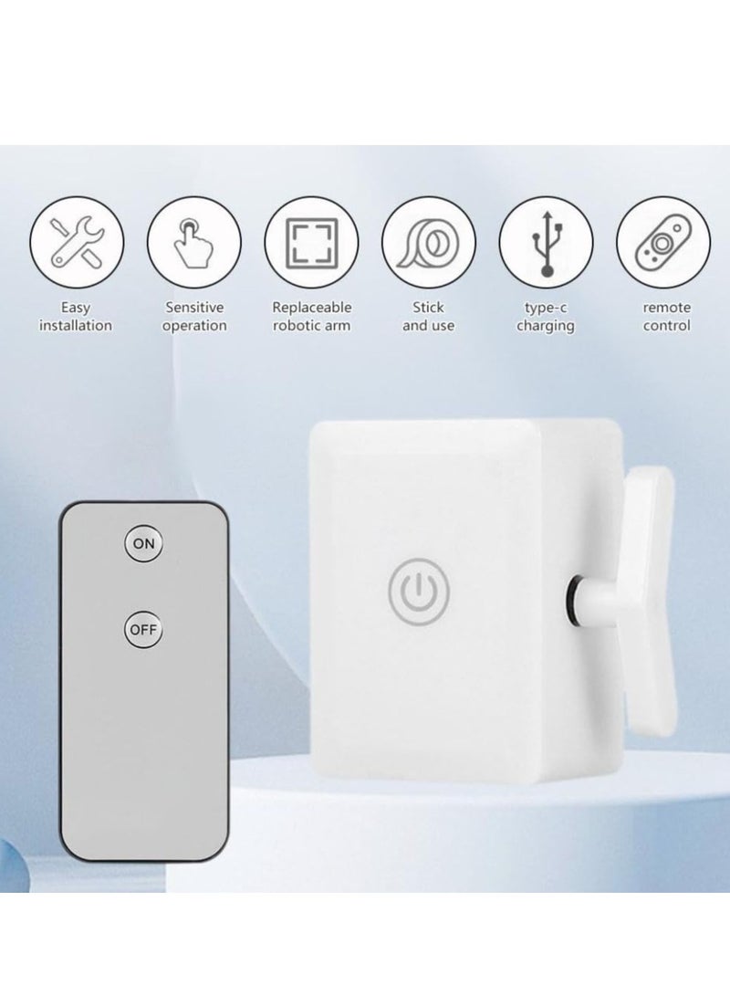 Wireless intelligent light switch, automatic remote control light switch, white, button actuator, manual automatic operation mode  - Image 4