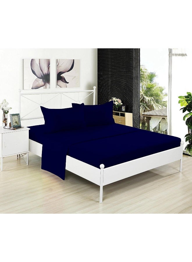 DESTINY CRESCENT BEDDING Twin Extra Long 100% Cotton Jersey Sheet Set - Soft and Comfy - By Navy Twin XL  - Image 3