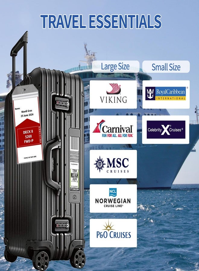 SEAVILIA مجموعة من 6 بطاقات تعريف للأمتعة، مستلزمات السفر والرحلات البحرية لسفن NCL، وPrincess، وCarnival، وRoyal Caribbean، وCelebrity Cruises من SEAVILIA - Image 3