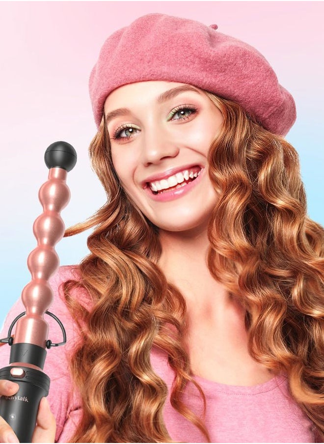wavytalk - Wavytalk 5 in 1 Curling Wand Set, Multi Curl, Curling Wand Set with Curling Brush and 4 Interchangeable Ceramic Curling Wand(0.5”-1.25”), Instant Heat Up Wand Curling Iron (Rose Gold) - Image 1