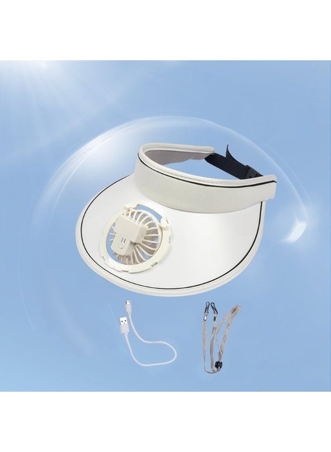 Unisex USB Rechargeable Fan Hat with 3-Speed ​​Adjustable Fan Large Sun Protection, Summer Buckle Sun Hat with UPF 50+ Protection for Fishing and Hiking - Image 2