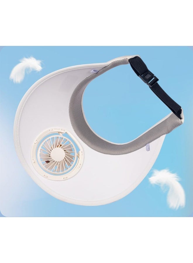 Unisex USB Rechargeable Fan Hat with 3-Speed ​​Adjustable Fan Large Sun Protection, Summer Buckle Sun Hat with UPF 50+ Protection for Fishing and Hiking - Image 4