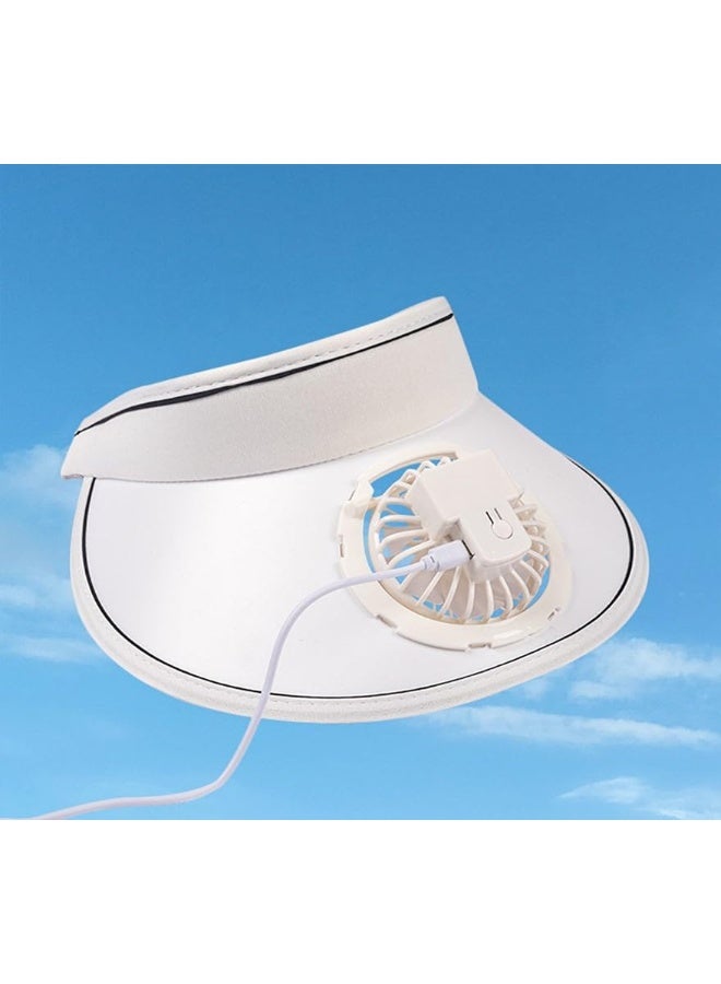 Unisex USB Rechargeable Fan Hat with 3-Speed ​​Adjustable Fan Large Sun Protection, Summer Buckle Sun Hat with UPF 50+ Protection for Fishing and Hiking - Image 3