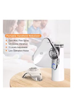 Portable Adult Nebulizer Handheld Kids Mesh Nebulizer Ultrasonic Personal Vaporizer Steam Inhaler 3 Levels Low Noise Home Travel Atomizer for Bad Cold Asthma Bronchitis Pneumonia