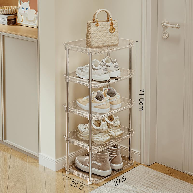 KREPS 5-Tier Vertical Shoe Rack Organizer, Space-Saving Metal & Plastic Storage Shelf for Shoes, Boots, Heels, and Sandals, Durable and Easy Assembly (5 - Layer) - Image 2