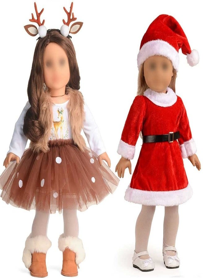 Christmas Doll Outfit Deer Set Christmas Dress Set