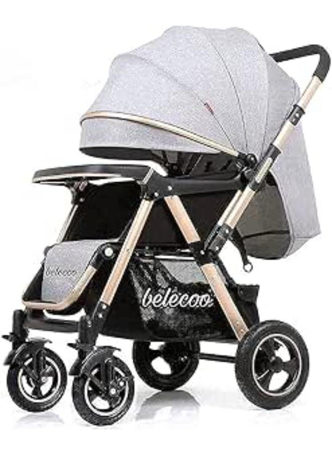 belecoo Baby Stroller Blecoo X1 Flip Arm Gray 