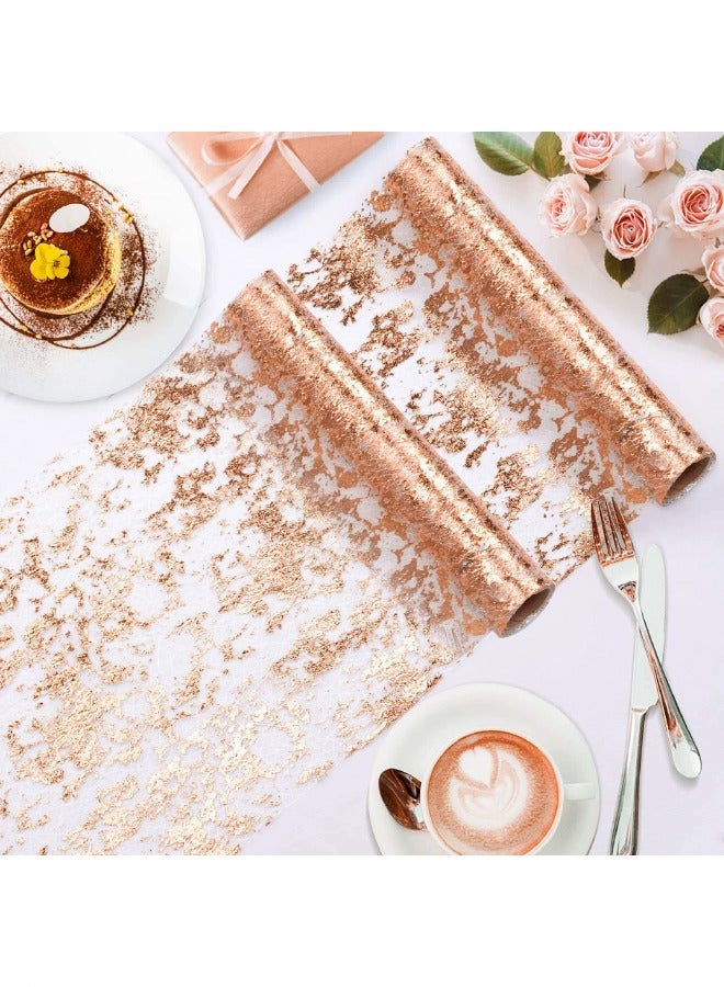 سالو ورد الذهب الجدول الجاري,بائكة برق رقائق معدنية الذهب رقيقة شبكة الجدول الجاري لفة,ديكورات الجدول لحفلة عيد ميلاد الزفاف خريف التخرج