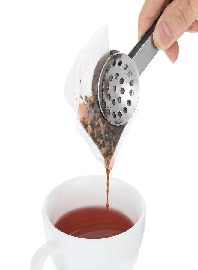 Aeaocvo Metal Tea Bag Squeezer tool, Stainless Steel Tea Tongs Tea Filter Coffee Spoon Clamp Teabag Squeezer for Gripping Loosing Ice Sugar Lemon Slice - Image 4