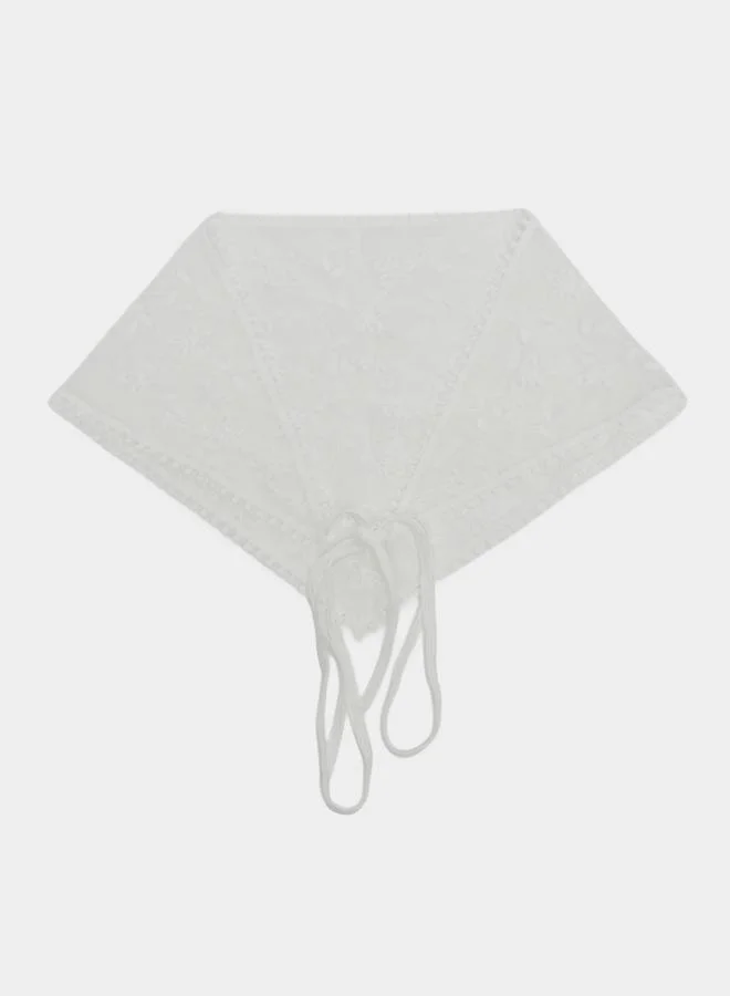 White Lace Bandana Scarf