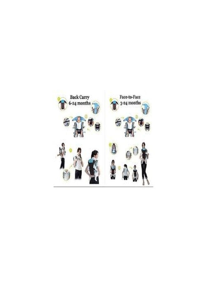 Laee cute Baby Carrier 4 in 1/Carry Bag/Cuddler Kids Facing in and Out Position Baby Carrier (Navy to Cream) (Navy to Cream) - Image 4