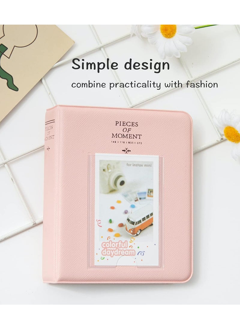 ZIKKON ZIKKON Photo Albums2Pcs 64 Pockets Album for fujifilm instax Mini 7s 8 8 9 25 26 50s 70 90 Instant Camera Name Card Photo Book for PIC300PZ2300Pink  - Image 4