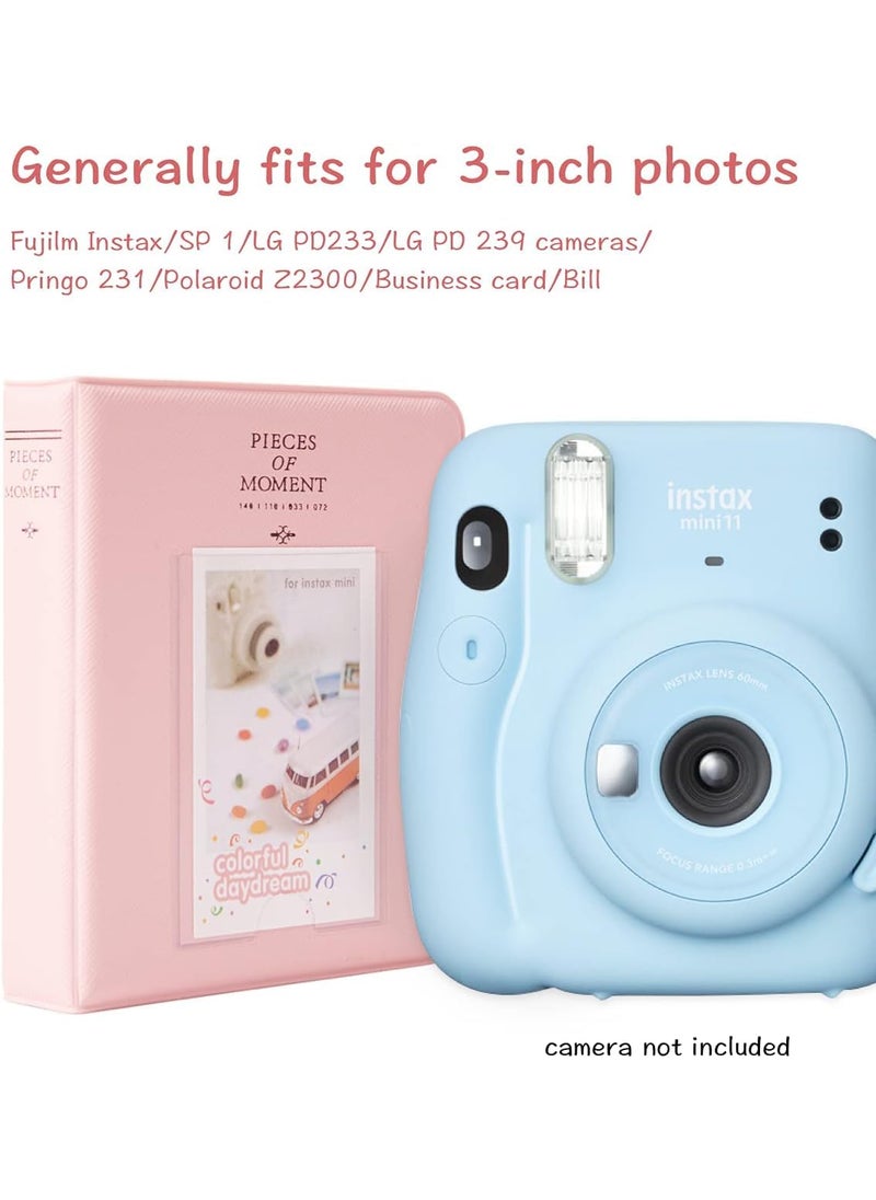 ZIKKON ZIKKON Photo Albums2Pcs 64 Pockets Album for fujifilm instax Mini 7s 8 8 9 25 26 50s 70 90 Instant Camera Name Card Photo Book for PIC300PZ2300Pink  - Image 3