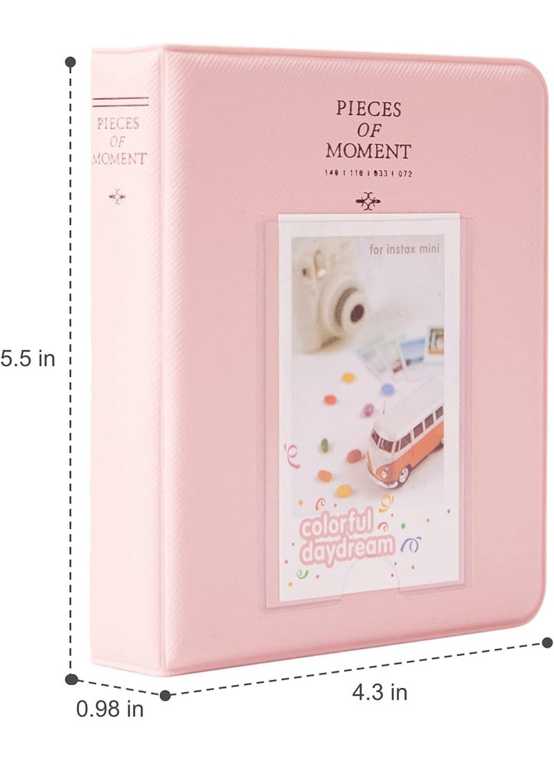 ZIKKON ZIKKON Photo Albums2Pcs 64 Pockets Album for fujifilm instax Mini 7s 8 8 9 25 26 50s 70 90 Instant Camera Name Card Photo Book for PIC300PZ2300Pink  - Image 5