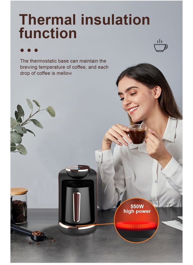 sokany Turkish Coffee Maker Electric Coffee Pot 4 Cups 250ml 550W SK-0136 Black Red  - Image 5