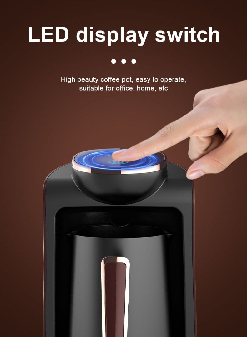 ماكينة صنع القهوة التركية الكهربائية إبريق 4 أكواب 250 مل 550 وات SK-0136 أسود أحمر