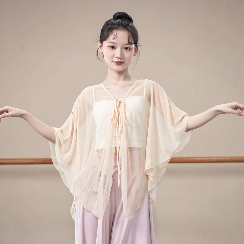 Universal Match Sheer Dance Top Fits All Dance Bottoms Camisoles Pink M - Image 4
