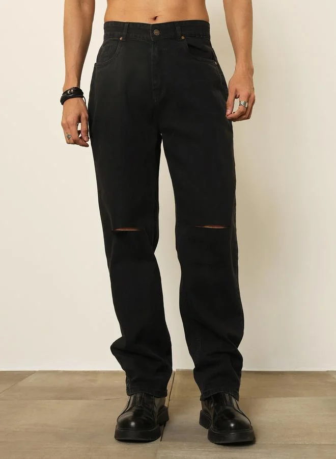 Sassafras Black Relaxed Fit Jeans