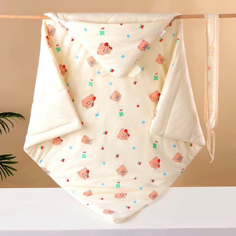 Cute Cartoon Newborn Baby Cotton Knitted Quilt Pack Winter Outgoing Thickened Warm Pack Baby Supplies For The Production Room - Image 3
