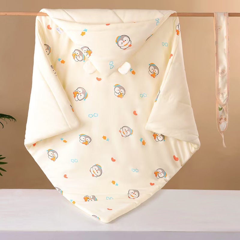 Cute Cartoon Newborn Baby Cotton Knitted Quilt Pack Winter Outgoing Thickened Warm Pack Baby Supplies For The Production Room - Image 4